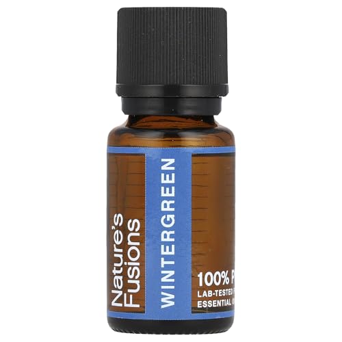 Nature’s Fusions Wintergreen Essential Oil, 100% Pure and Natural Essential Oil, Aromatherapy and Topical Oils, 15 Milliliters