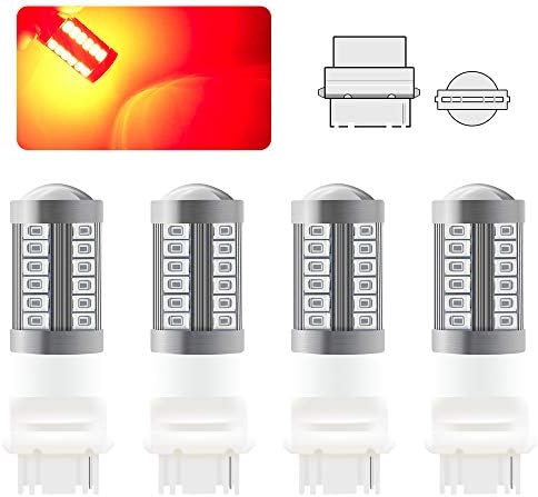 Sidaqi 4pcs 1156 BA15S P21W LED Bulb Amber Yellow Turn Signal Light Bulb Super Bright 6000K 5630 33 SMD Front and Rear Turn Signal Light 12-30V