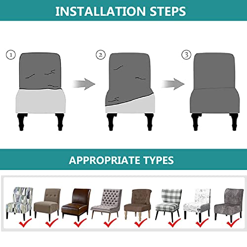 Fundas for silla sin brazos jacquard protectoras comedor funda elástica universal negra 6
