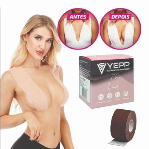 LEVANTA PEITO ADESIVO SUTIA INVISIVEL FITA PUSH UP EFEITO SILICONE BOOP GRANDE 5 METROS 3D