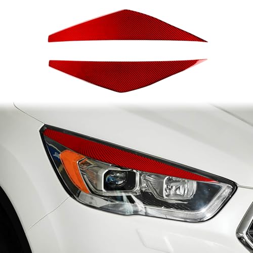 JKYUKU Real Carbon Fiber for Ford Accessories Front Headlight Eyelid Eyebro