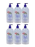 Aloe Vera Gel Pump, 24 oz, pack 6 – Pure, Stabilized Aloe Vera Gel for Face, Hair & Body – Soothing Sunburn Relief, Hydration & Skin Repair – No Added Colors or Fragrances