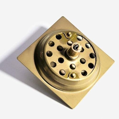 Ralo Click Inteligente de Banheiro 10x10 cm (Inox Dourado)