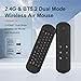 LUVI Air Mouse Remote Control Mouse Wireless Mini Keyboard 2.4G & BT5.2 Motion Sensing Backlit Rechargeable Compatible with Android TV Box/PC/Smart TV/Projector/All-in-one PC/MAC