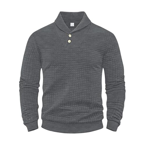 Sweat shirt homme col rond en maille torsadée chaude
