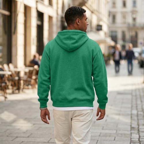 Men Zip Up Hoodie Classic 1/4 Zip Big and Tall Fleece Oversized Hoodies - image 3