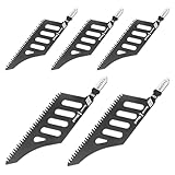 5Pcs T142HB Jigsaw Blades, 11 TPI, TShank High Carbon Steel Jigsaw Blade, Shaped...