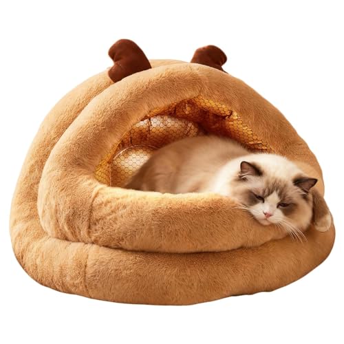 YAOPIU Cama De Navidad para Gatos,Extraíble Lavable Cálido | Casa De Interior para Gatos con Tema Navideño,para Razas Pequeñas, Medianas Y Grandes, Salón, Dormitorio, Balcón Y