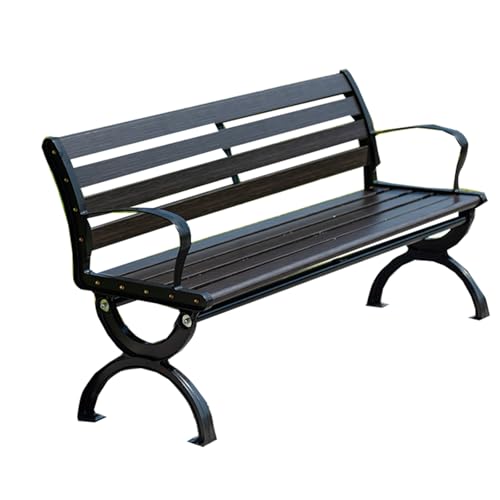 Banc de parc sans dossier de 47 pouces en alliage de zinc pour jardin