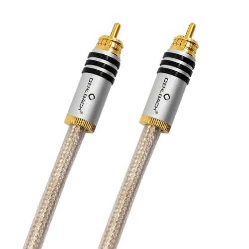 Câble RCA audio numérique avec blindage tressé Oehlbach SilverShield Flex contre les parasites