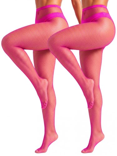 Image of ZINTEDI 2 Pairs Womens Fishnet Stockings High Waist Tights Fishnets Fishnet Tights for Women