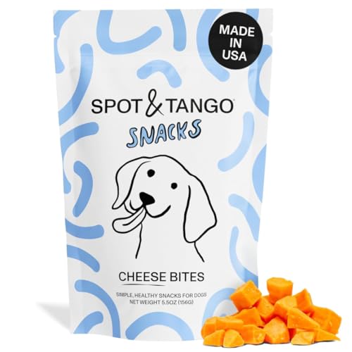 Spot & Tango Cheese Bites Dog Treats - Single Ingredient, 100% Cheese - Freeze-Dried, Grain &...