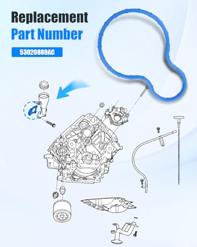 Image of 53020889AC Engine Oil Fill Housing Gasket Fit for Dodge Dakota Durango Nitro Ram Fit for Jeep Commander Grand Cherokee Liberty