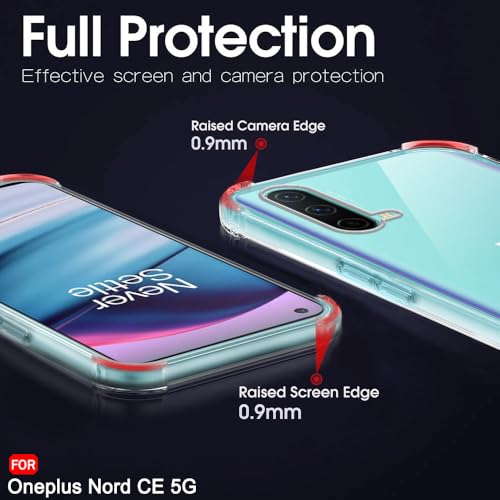 Image of TheGiftKart Crystal Clear Back Cover Case for OnePlus Nord CE 5G (2021) | 360 Degree Protection | Shock Proof Design | Transparent Hard Back Cover Case (PC & TPU, Transparent Bumper)