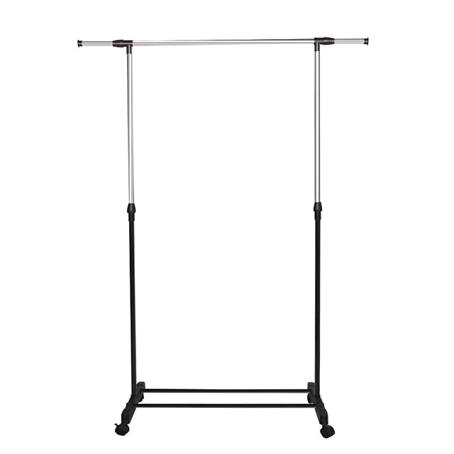 Clothes Rack Garment Storage Rack Good Load Bearing Height Adjustable Clothing Racks for Hanging Clothes Stainless-Steel Freestanding Shoes