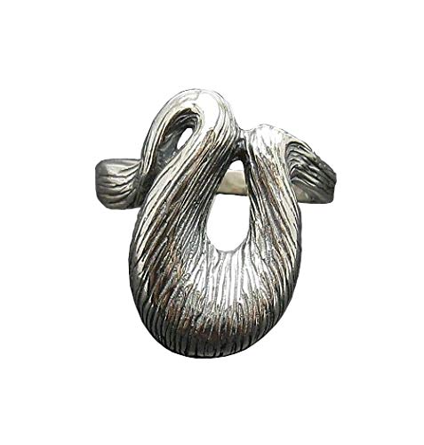 Bague en argent massif 925 extravagant large femme R000757 Empress