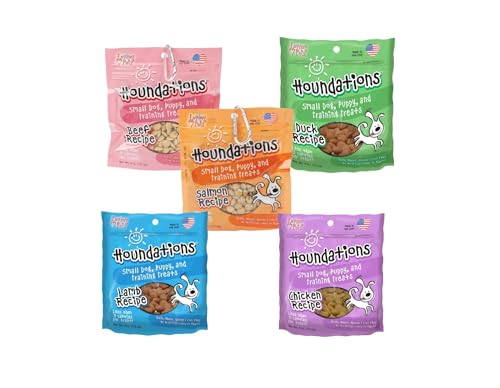 Heart Shaped Small Dog Puppy 4 oz. Training Treats Beef Chicken Salmon Lamb or Duck (Full Set - All 5 Flavors)