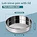LVDALAB Lab Sieves Pan with Lid, All 304 Stainless Steel Test Sieve, Sample Test Sieves for Industrial Laboratory, 20cm/7.9'' Dia, 4cm/1.57'' Height