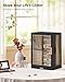 Glimmloop 360° Rotating Jewelry Box with 7 Drawers, Spacious Vertical Jewelry Organizer with Glass Window, Jewelry Storage Case, Dustproof & Moisture-resistant Design, Black