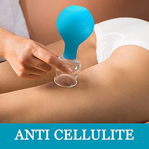 Lunata 5x Schröpfgläser aus Echtglas mit Saugball, 20-30-40-50-60 mm, Schröpfglas für eine Schröpfmassage gegen Verspannungen & Cellulite & Schmerzen - Image 8