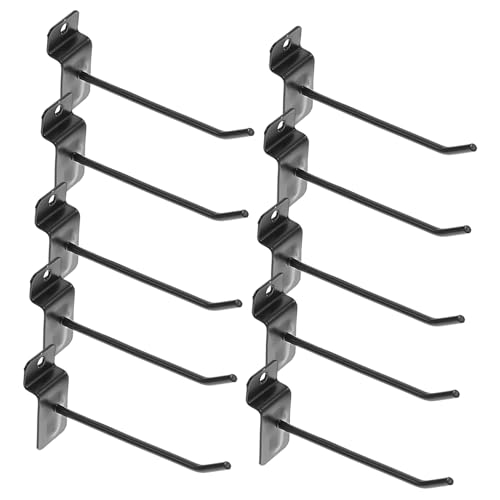 Alipis Versatile Mobile Phone Accessory Display Hooks 10pcs Black Iron Pegboard Hooks for Shop