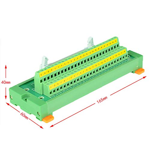 Davitu IDC50 male terminal block breakout board IDC50 connector PLC relay adapter DIN Rail Mounting IDC50 Mini Breakout board