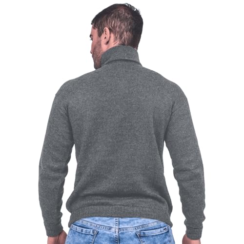 Gamboa Alpaca Wool Sweater for Men Half Quarter Zip Knitted Pullover Lightweight Softness Sweaters4