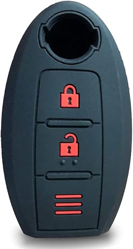 OYTHO Car Key Cover,for Nissan Qashqai J10 Teana Pulsar March Micra Juke Note Sylphy X-Trail Bluebird Tiida Silicone Car Key Remote Key Cover