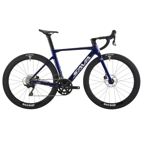Image of SAVADECK A7L Carbon Road Bike, T800 Carbon Fiber Frame 700C Racing Bicycle with Shimano 105 R7100 24 Speed Groupset and Hydraulic Disc Brake, Ultra-Light Carbon Bike for Man and Women