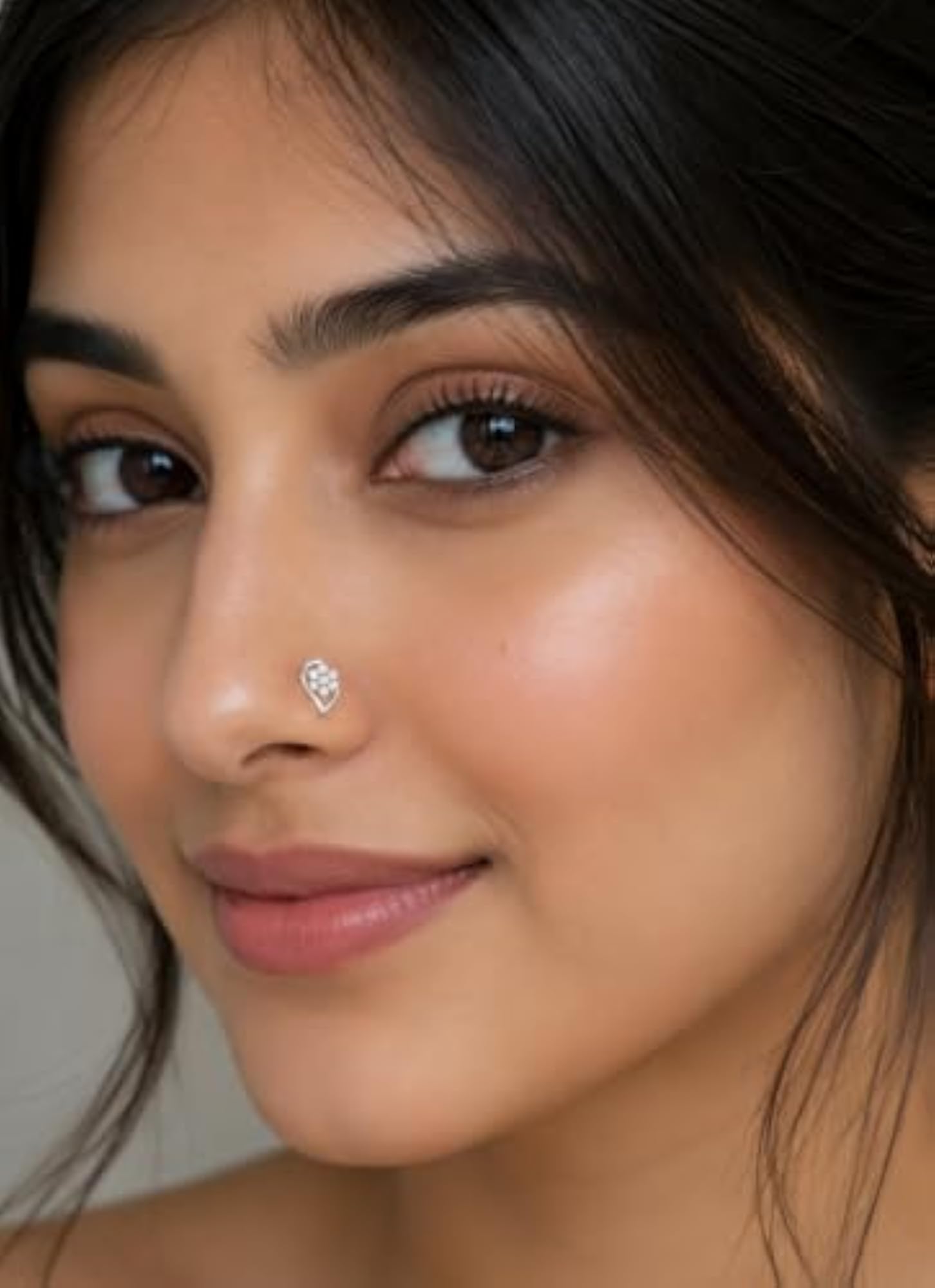 Women's Lab-Grown Diamond Nose Pin, Timeless Elegance