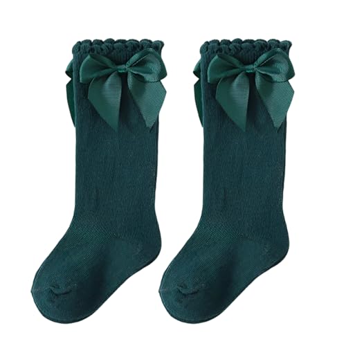 Image of SYGA Baby Long Socks Cotton, Over The Knee, No Tightness, High-Top, Bow Pattern