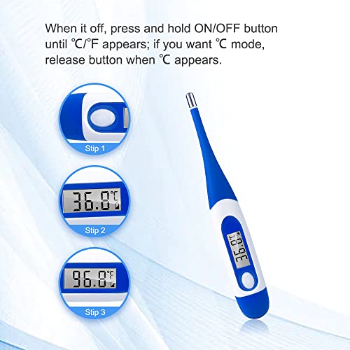 Berrcom Digital Thermometer For Adults,Oral And Underarm Thermometer For Baby And Kids Medical Thermometer With Fever Alarm C/F Switchable Rectal Thermometer With Soft Tips Thermometer #TOP7