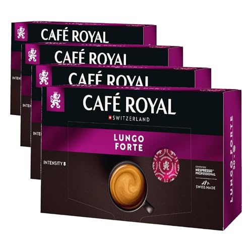 Café Royal Professional Pads, Lungo Forte, 50 Nespresso (R) Professional kompatible Pads für Office und Gastronomie, Rainforest Alliance zertifiziert, 100 Prozent Arabica Kaffee, Intensität 8