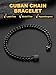 U7 Cuban Link Black Bracelet for Men, Fashion Hand Chain for Father Husband
