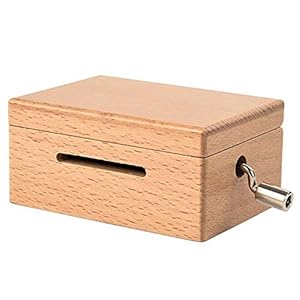 Nirmon 15 Tone DIY Hand-Cranked Music Box Wooden Box with Hole Puncher and 28 Pcs Paper Tapes Music Movements Box Paper…