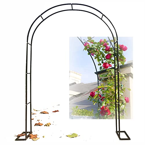 Arche de jardin en métal noir pour plantes grimpantes et décor de fête