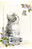 workout log book: 121 pages, size 6 x 9 | gym, fitness and training diary | with vintage cat design by tamara bertram