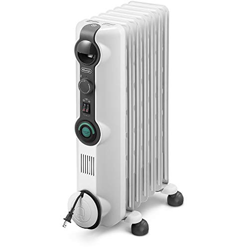 DeLonghi Comfort Temp Full Room Radiant Heater, Light Gray (Renewed)