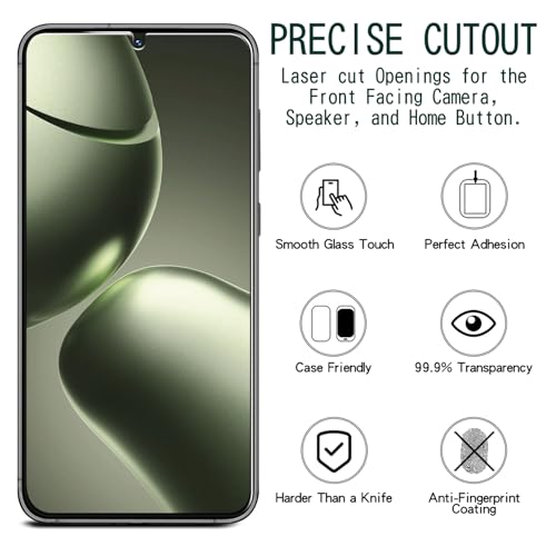 Image of KAREEN 2+2 Pack Screen Protector for Samsung Galaxy S25 Tempered Glass Film with Camera Lens Protector, Fingerprint Unlock Support, Anti Scratch, Bubble Free, Case Friendly