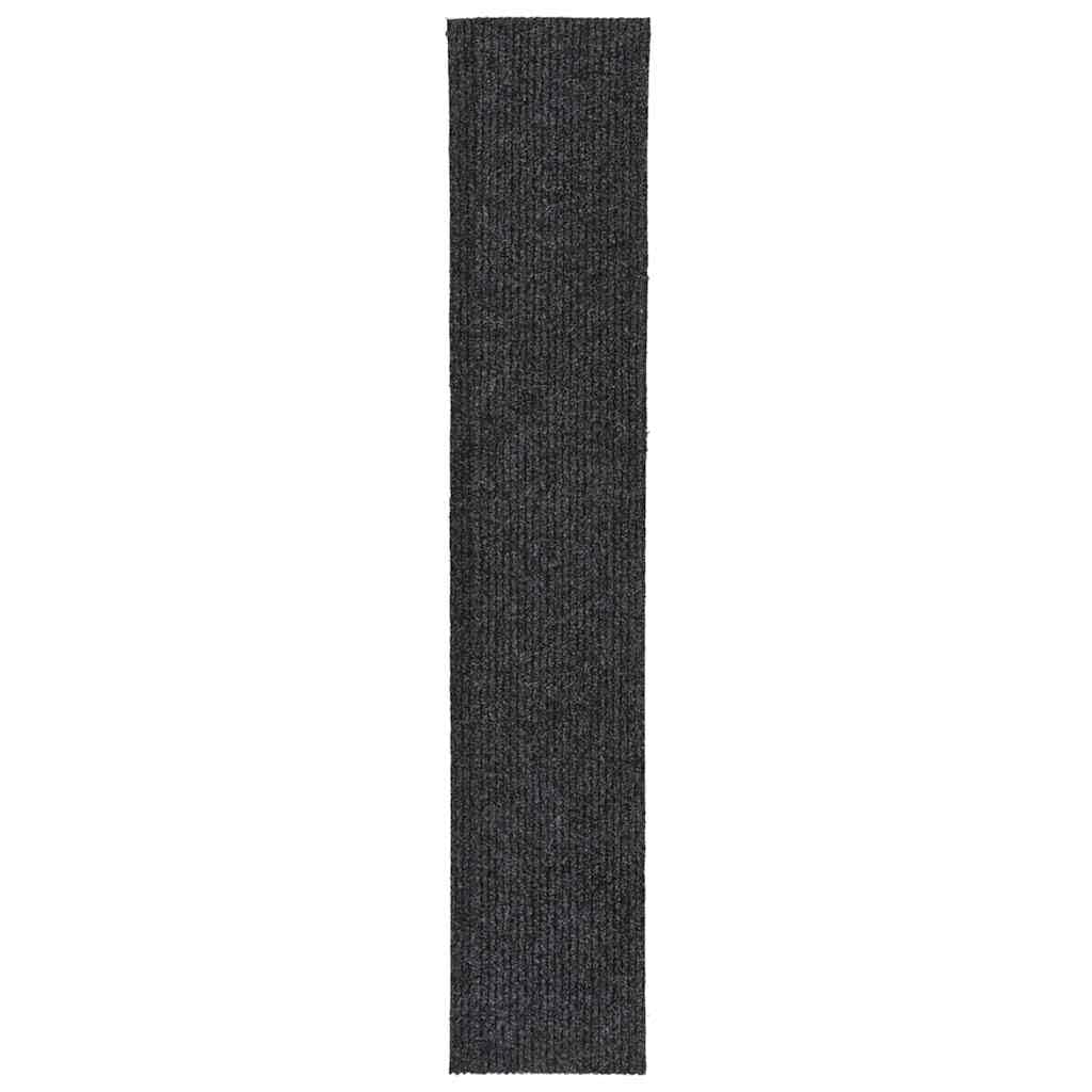 Alfombra para atrapar la suciedad, antracita, 100 x 500 cm, PP PES como resistente fieltro punzonado con base de gel antideslizante para entrada y pasillo