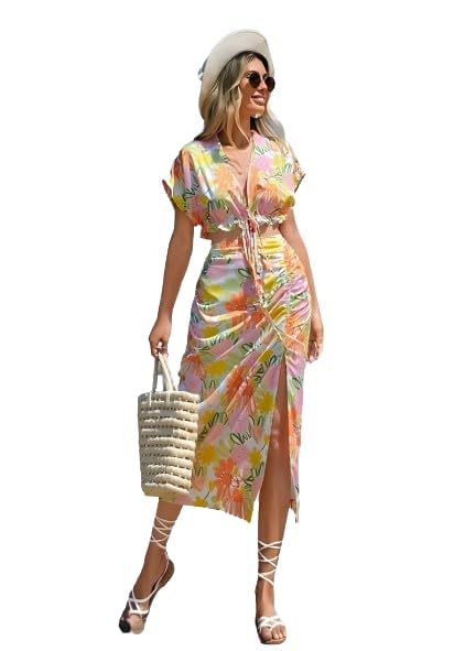 Stylish SATPURUSH Two Piece Western Beach Dress Co Ord Set (A-XL) Yellow for Women – Shop Now!