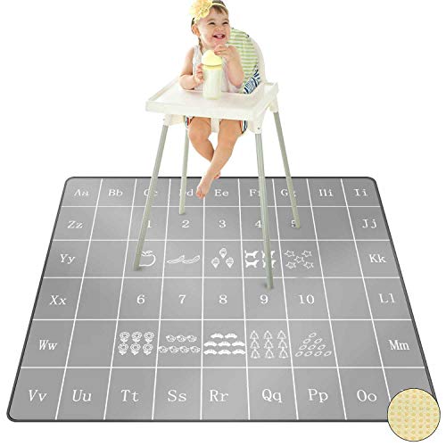 SMZCTYI Splat Mat for Under High Chair, Efficient Waterproof Anti-Slip Floor Mats