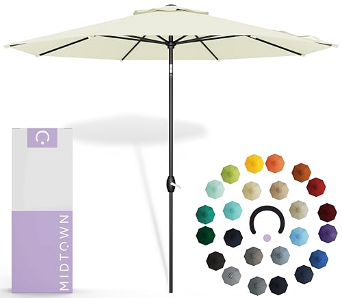 Midtown Umbrellas Sunbrella Umbrella 9 Feet Outdoor Umbrella With Canvas
