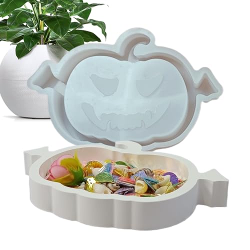 Dtaigou Molde de Silicona Halloween 3D | Bandeja Calabaza para Moldes de Resina,Bandeja Manualidades Caramelos Gominola Decoracion Reposteria Hogar Cocina Escritorio