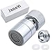 JaneYi 360° Giratorio Aireador del Grifo Latón Ajustable 2 modos Cocina Baño Grifo Filtro de Burbujas con Adaptadores de Boquilla - para Grifos con Boquilla de Rosca Externa M22 o Rosca Interna M24
