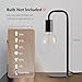 Iporovon Industrial Table Lamp for Bedroom, Bed Side Table Lamps for Nightstand with Wire Switch, E26 Socket Base, Modern Nightstand Lamp for Living Room, Reading, Office, Bulb Not Included