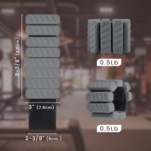 Image of Silicone Wrist & Ankle Weights | Wearable weights for yoga & toning. 0.5lb or 1lb per wrist. Sweat-resistant, adjustable fit with solid steel core.