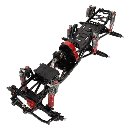 RZXYLRC Aluminum Alloy Metal 6x6 RC Car Chassis Frame with Front Middle Rear Axles Gearbox DIY for Axial SCX10 1/10 RC Crawler Car Parts (Without Wheels)