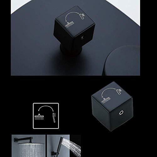 Ensemble de douche mitigeur Rain Black avec boîtier mural encastré - 8