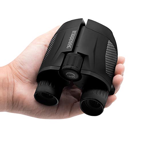 12x25 Compact Binoculars for Adults and Kids，High Powered Binoculars for Outdoor Hunting, Bird
